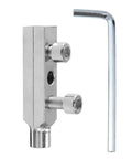 Top Tier Screw Extractor Kit For 1/2 And 3/4 Inch Bolts. Heavy Duty High Carbon Steel Tool, shown with hex key
