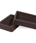Rubber Bed Frame Caster Cup 2 Pack 2 X 2.75 Inch Brown Nonskid Protector For Hard Floors Prevent Scratches Dents