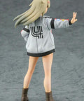 Resin figure from 652328 Multi Color 1 24 Scale Plastic Model Kit With Resin Figure For Hobbyists, back view, unpainted.