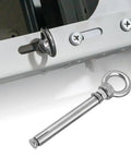 Two Pack 304 Stainless Steel M12x80 Shoulder Eyebolt With Nut Hanger Bolt for Concrete and Brick Walls