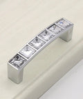 U Shape Crystal Glass Diamond Rhinestone Cabinet Pulls 4 Pack With 2.5 Inch Center Holes Includes 0.87 0.98 And 1.18 Inch Screws And Washers
