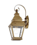 Exeter 1 Light Outdoor Wall Lantern Handcrafted Solid Brass Vintage Pewter Gray Traditional Exterior Lighting Fixture For Porch Patio Or Entryway