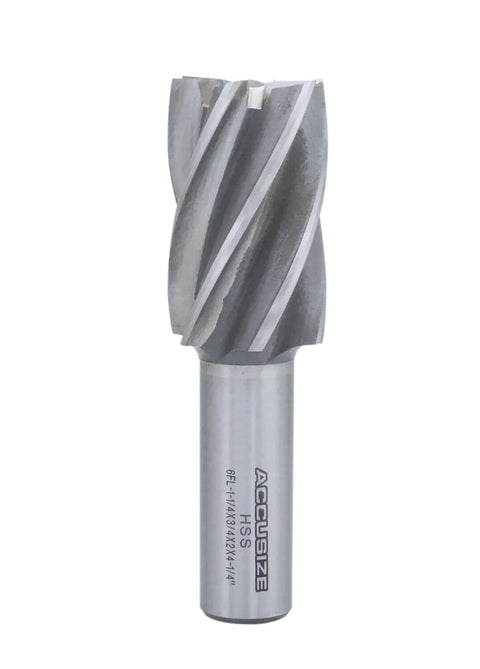 End mill, HSS, 3/4 in shank, 4- and 6-flute, Bridgeport style, Accusize