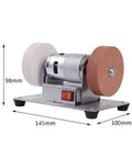 Professional Grade Rock Solid Electric Bench Grinder With Non Slip Dual Wheels Vibration Proof Base, compact design, dual grinding wheels.