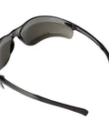 Boss Level Wraparound Safety Glasses Using Smoke Polycarbonate Lenses For Superior Defense Against Harsh Impact And Full Uv Shielding Ansi Approved Tough Work Gear For The Daily Grind Job Site Staple 12 Pack, side view.