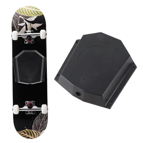 Legit Heavy Duty Electric Longboard Battery Enclosure Built Rock Solid For Daily Shredding Sessions With Separate Controller Housing And Quick Twist Lock Installation Kit next to an electric skateboard.