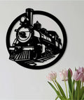 Vintage Steam Train Metal Wall Art Locomotive Silhouette For Man Cave Living Room And Office Rustic Iron Wall Decor 50cm 20in Size Handcrafted For Display on wall