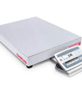 Pro Tier Low Profile Bench Scale Featuring Sleek Stainless Indicators on rugged rectangular platform for industrial weighing tasks.