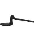 Side view of a Two Pack Black Wrought Iron Offset Cabinet Hinges Three Eighths Inch Hoosier Style Kitchen Cupboard Door Hardware
