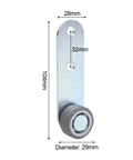 Side Mounted Door Pulley Wheel And Sagging Repair Kit For Wooden Sliders galvanized steel support roller with rubber floor protector caster.