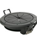 Construct Pro Speedy Spring-Lock cable pass-through port, 2-inch ID, black, angled top view
