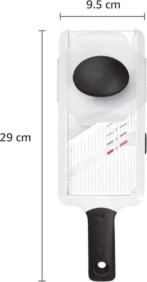 Handheld Mandoline Slicer For Kitchen With Adjustable Slices In 1mm 2.5mm 4mm, Secure Non Slip Handle And Stable Base For Quick Potato