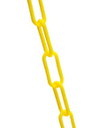 100 Foot Yellow Plastic Safety Barrier Chain For Construction Sites And Garages Non Marring No Rust High Visibility Barricade Link