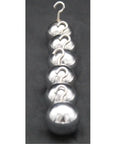 25mm Steel Pendulum Balls With Hooks Chrome Finish Durable Precision Metal Bobs For Science Class Demos And Mechanics Experiments In Physics Labs Worldwide, arranged vertically on black background.