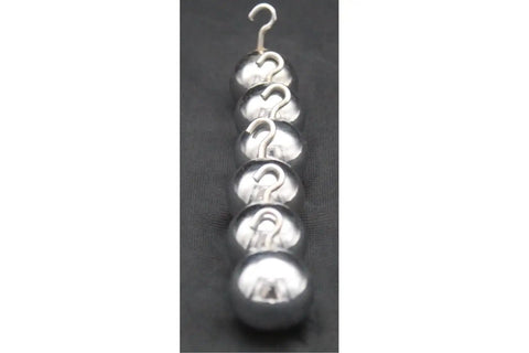 25mm Steel Pendulum Balls With Hooks Chrome Finish Durable Precision Metal Bobs For Science Class Demos And Mechanics Experiments In Physics Labs Worldwide, arranged vertically on black background.