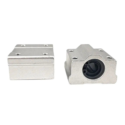 Pro Grade 2pcs SC10UU Linear Motion Ball Bearing Slide Block Bushing showing metal housing and inner race for smooth glide.