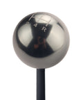 Jdm Round Ball Billet Weighted Five Speed Manual Gear Shift Knob Titanium Finish shown from the front with gear numbers visible
