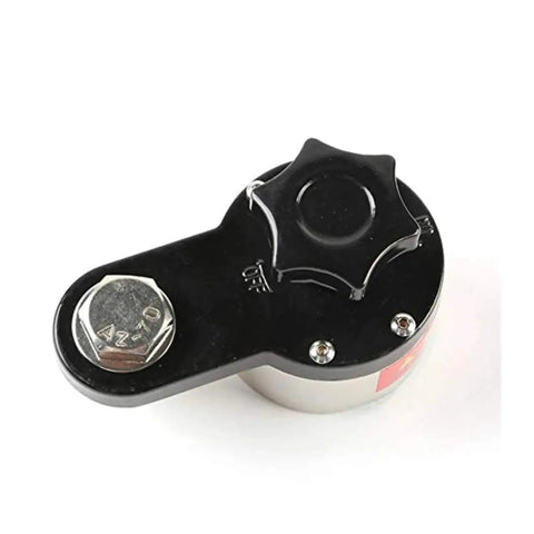 Heavy Duty 200A Magnetic Welding Ground Clamp With Switchoff Adjustable Rare Earth Magnet showing adjustable knob and bolt connector.