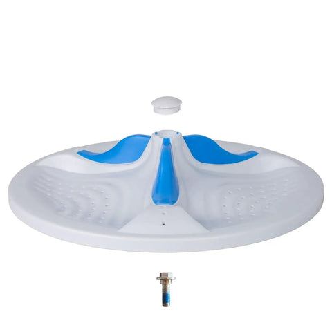 Wash Plate W10752285 Replacement for Front Load Washer with visible details of white and blue components.