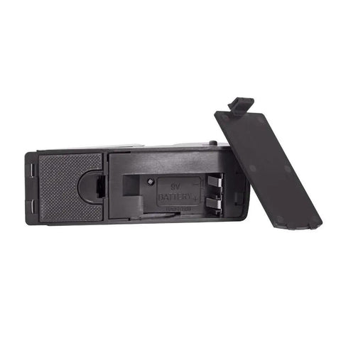 Three Pack Safety Wedge Door Stop Alarm Stopper With 120dB Travel Security Alert Adjustable Sensitivity Levels No Installation Required Portable Door Stop Alarm Requires One 9 Volt Battery black wedge alarm with open battery compartment