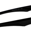 Side view of Rad Radiation Safety Glasses With Lightweight Frame And.75mm Pb Lead Equivalent Lenses And.50mm Pb Side Shields in Black.