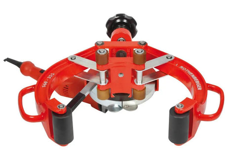 Pro Grade Circular Saw For Heavy Duty Pipe Cutting And Construction Tasks Rock Solid Frame with smooth rollers and robust steel design.