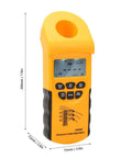 Front view of Smart Sensor AR600E Ultrasonic Cable Height Meter with LCD display and buttons, 200mm height, 75mm width
