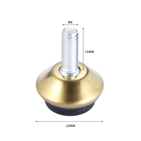 Adjustable Leveling Feet Four Pack For Table Chair Cabinet Furniture Legs M6 Thread Aluminum Alloy Levelers With Anti Noise Pads