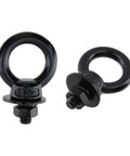 12 Pack M6 Stainless Steel Eye Bolts With Nuts And Washers, Heavy Duty Lifting Eyebolts For Rigging Machinery Marine And Garage Use, Built Tough 41.5mm By 26.8mm Overall Size And M6x12mm Thread, black