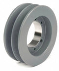 Beefy 3/4 Inch Bore Solid Sheave Pulley With 4.6 Inch Outer Diameter Dual Groove For V Belts 4L A AX Sizes Includes Split 3/4 Inch Bushing