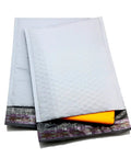 Gray Self Sealing Bubble Mailers Size Ten Point Five By Sixteen Inches Cushioned Padded Shipping Envelopes overlapping view