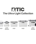 RTIC Ultra-Light cooler collection with 22 QT, 32 QT, and 52 QT options, featuring the 52 Quart Ultra Light Wheeled Cooler Insulated Ice Chest.