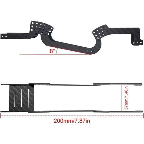 Carbon Fiber RC Car Chassis Frame For 1 18th Scale Crawler Upgrade With Low Center Of Gravity LCG Girder Body dimensions