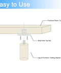 Diagram showing Hardcore 12 Piece Pack Of 5/16-18 Brad Hole Tee Nuts In Rust Resistant Zinc Plated Carbon Steel installation example.