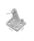 Heavy Metal Replacement Hinges For Commercial Fridge And Freezer Doors, gray steel part with measurements for installation.