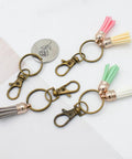 60 Pack Bronze Swivel Clasps Featuring Lanyard Snap Hooks With Key Rings Plus Lobster Claw Clips For Jewelry Making And Diy Crafts Hella Durable Zinc Alloy Construction Smooth 360 Spin Action Badass Quality That Lasts with colorful tassels.