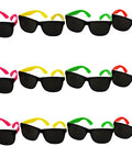 Neon Fedora Party Hats And Sunglasses Set For 80s Gangster Theme, multicolored neon sunglasses for nightlife parties.