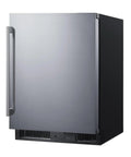 Built Tough 24 Inch All Freezer Stainless Finish Ada Compliant Frame 3 Point 7 Cu Ft Frost Free Run Digital Thermostat side view image.