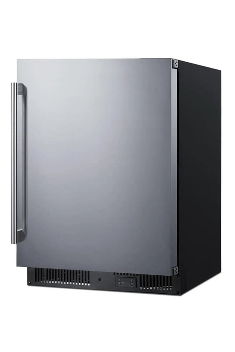 Built Tough 24 Inch All Freezer Stainless Finish Ada Compliant Frame 3 Point 7 Cu Ft Frost Free Run Digital Thermostat side view image.