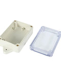 Rugged ABS Electrical Junction Box IP65 Weatherproof Dustproof Enclosure Built To Last With Clear PC Cover, light gray, open view