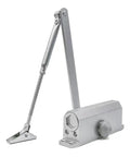 Heavy Duty Hydraulic Door Closer Automatic 40 Kg To 60 Kg Adjustable Speed Quiet Close hardware in silver
