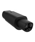 No Sweat Type Two Euro Adapter For Tesla Charging Plug 32 Amp Input 110 To 220 Volt Outlet 7Kw Fast Charge Connector close-up view.