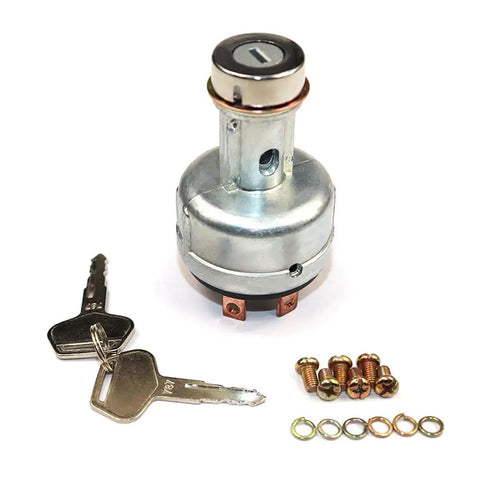 Ignition Switch With 2 Keys For Tractor Folks, Direct Replacement 08086-10000 08086-20000 22B-06-11910, with bolts and washers