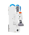 Heavy Duty 25 Amp Rcbo Circuit Breaker With No Hassle Leakage Protection And Slick Overcurrent Guard For Home Wiring Setups, side view, compact design.