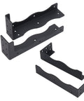 Heavy Duty Carbon Steel Floating Shelf Bracket With Rust-Proof Frosted Black Coating For Kitchen Bathroom Office TV Cabinet And Bedside Tables, No Sag Up To 80 Lb Per Bracket displayed