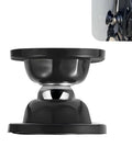 RV Magnet Door Holder Self-Adhesive Anti-Collision Silent Buffer Stopper, black, on a door surface, compact 2x2 inch