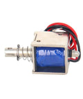 6V DC Push Pull Solenoid Electromagnet 20N Lift Open Frame Linear Motion Actuator 2A 12W 10mm Stroke For Precision Automation Projects JF-0826B-6V Dope For DIY Makers, open-frame blue coil with spring plunger