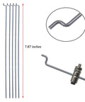 20Pcs Adjustable Push Rod Connectors And Linkage Stoppers For RC Aircraft And Boats, 1.2mm x 200mm steel Z push rods, close-up view.