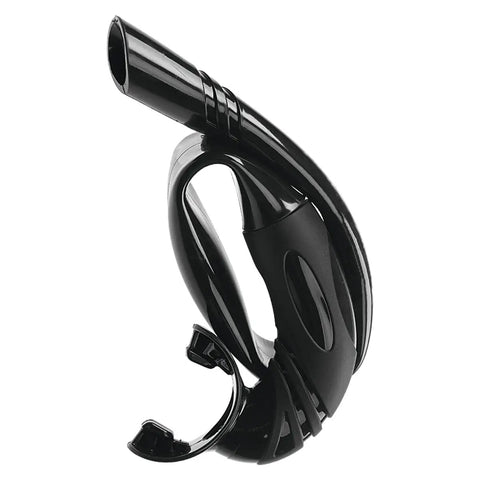 Apnea Freedive Snorkel With Foldable J Tube Design And Removable Upper Barrel Soft Silicone Mouthpiece Black