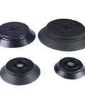 Four heavy duty silicone vacuum suction cups in various sizes, part of Ten Piece Heavy Duty Manipulator Silicone Vacuum Suction Cups Pa Pfg Pneumatic Industry Nozzle Chuck Gripper Strong Holding Power For Large Objects.